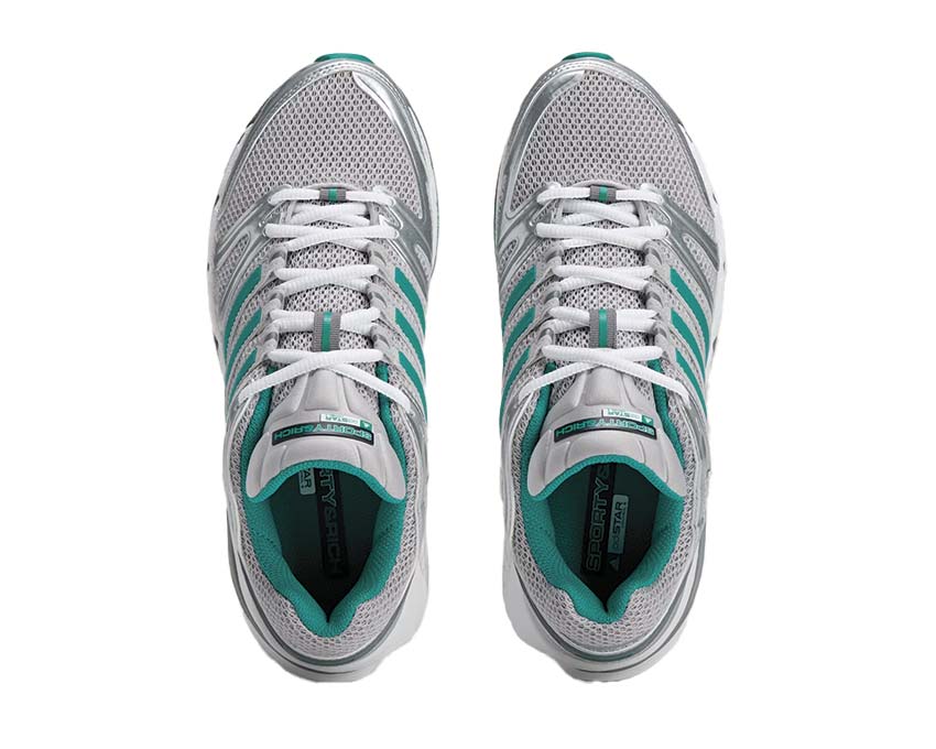 Adidas Adistar Control 5 x Sporty & Rich White — top view lacing