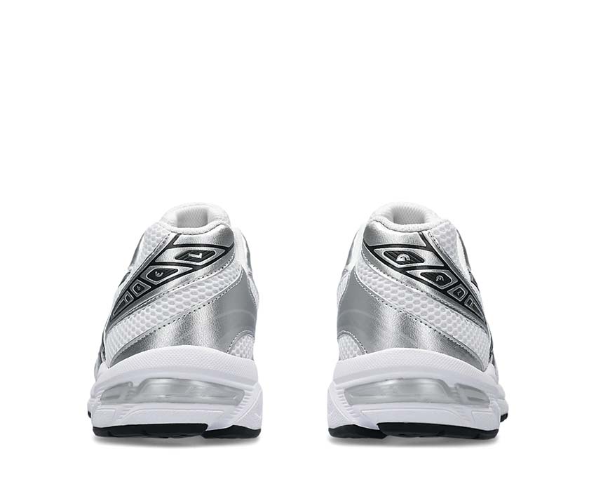 Asics Gel 1130 Pure Silver White/Pure Silver détail — mesh et suède silver vintage