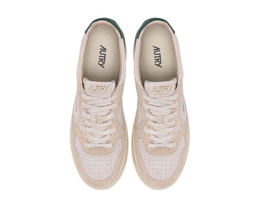 Autry Medalist Low Tricolor Sand / Green Suede AULMTS19