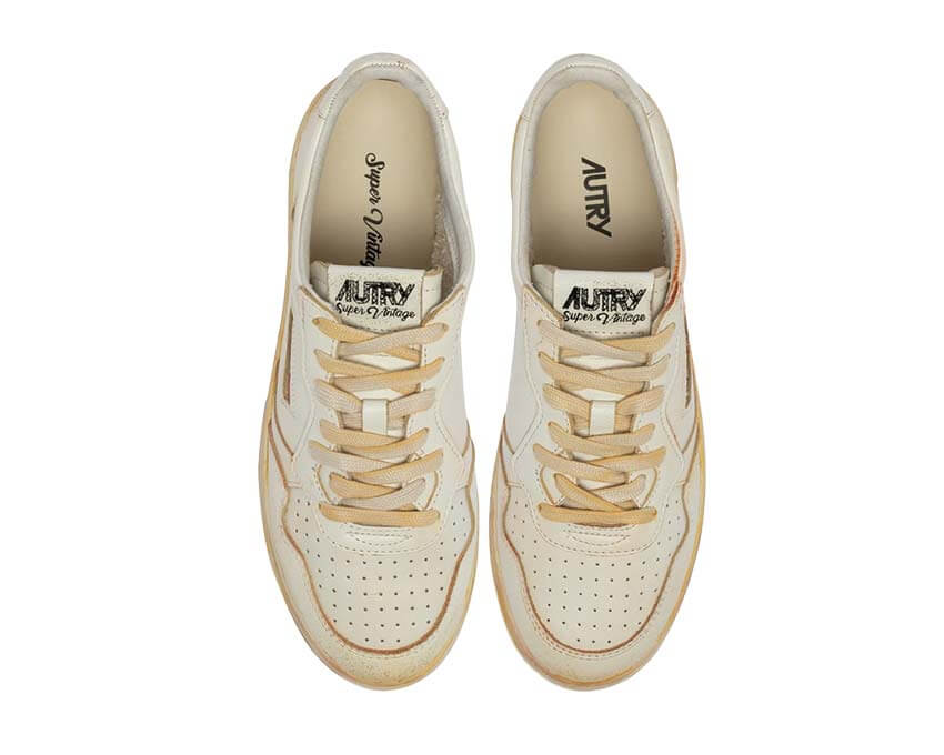 Autry Medalist Low Super Vintage dos — talon Medalist Low cuir vintage homme