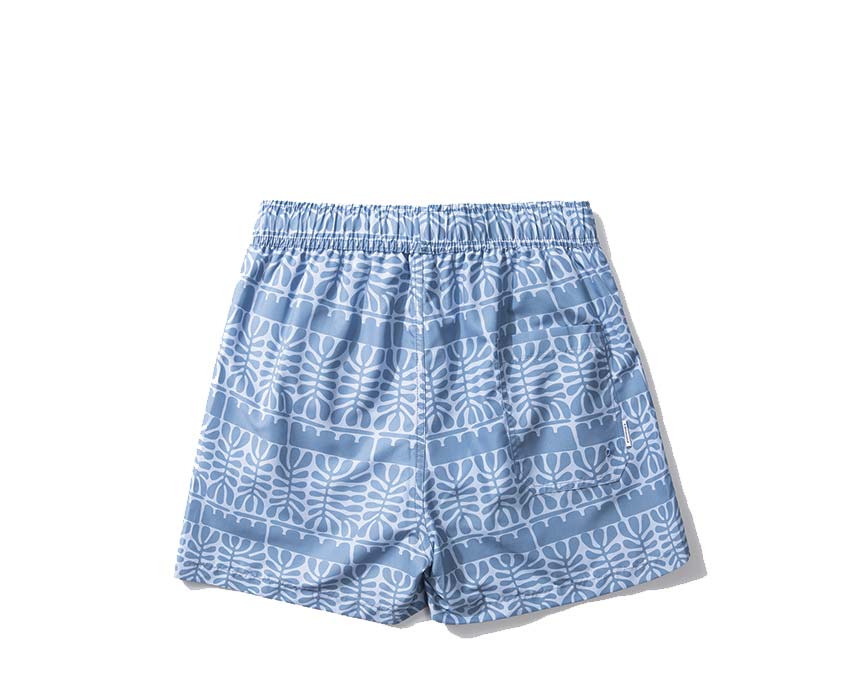 Edmmond Studios Leaves Shorts Plain Steel détail — imprimé feuilles jambe
