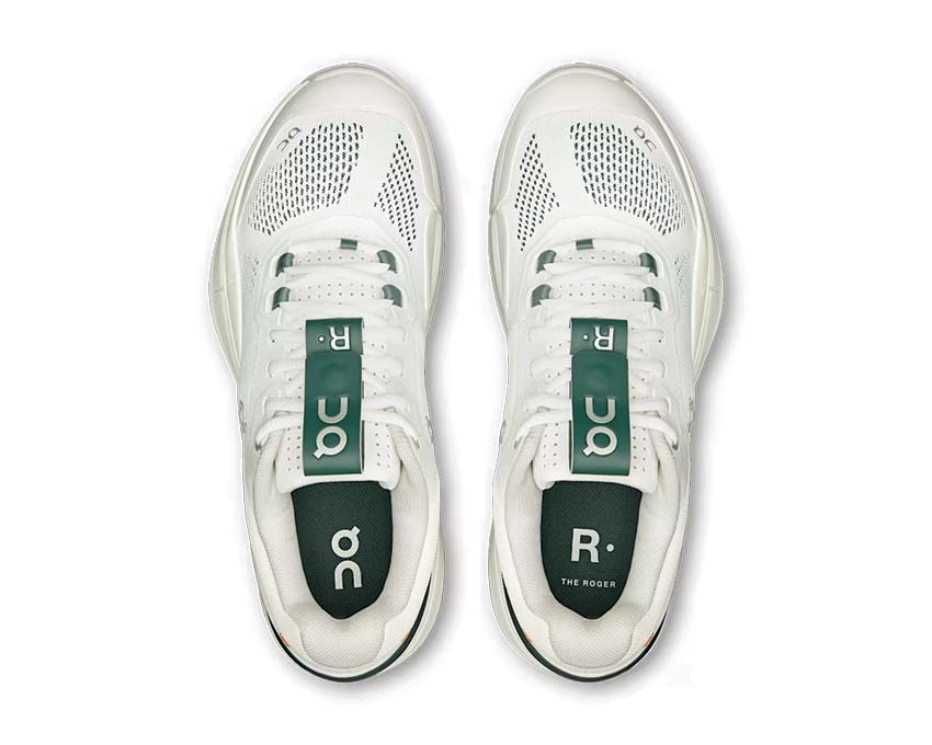 On The Roger Pro White/Evergreen détail — tige tennis lifestyle homme