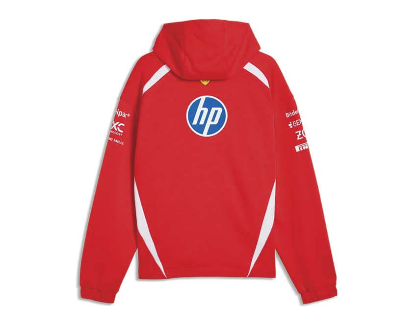 Puma Ferrari Replica Drivers Hoodie Rouge dos — dos hoodie Ferrari rouge Puma F1