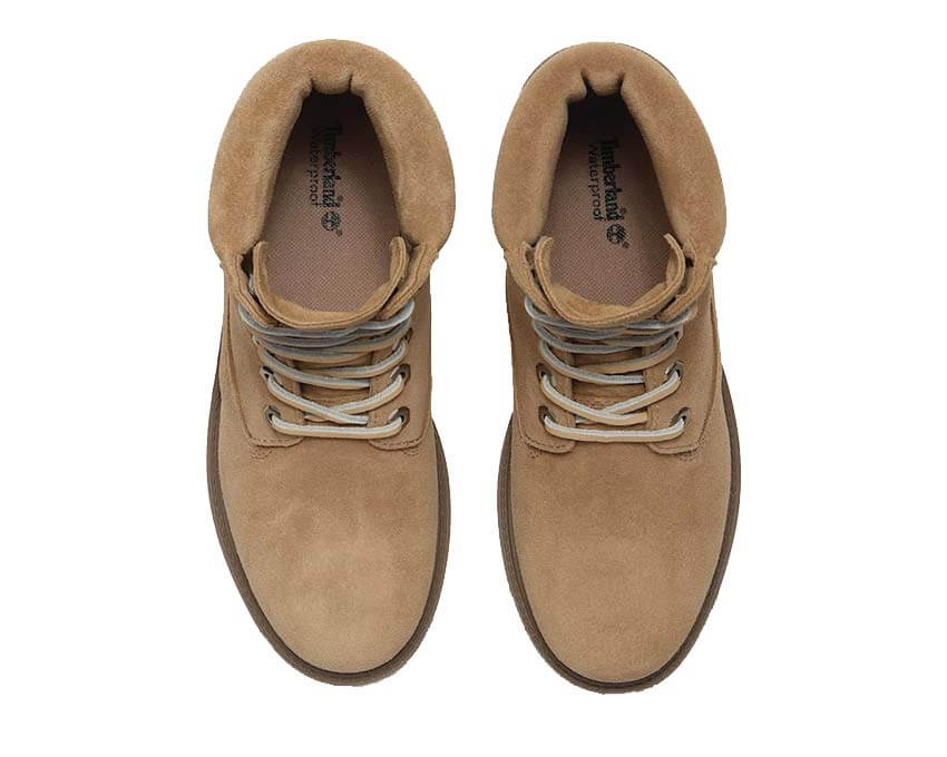 Timberland Premium 6 Inch Waterproof Boot Medium Detail — gepolsterter Kragen und Abschlüsse Damen