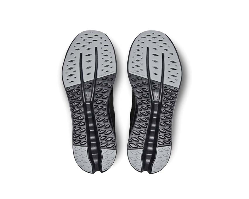 On Cloudsurfer All Black detail — engineered mesh upper