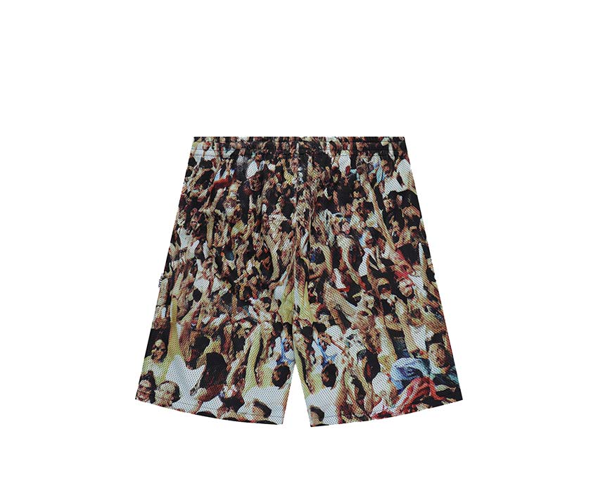 Arte Scottie Mesh Shorts Allover Print vista lateral — tela de malla ligera