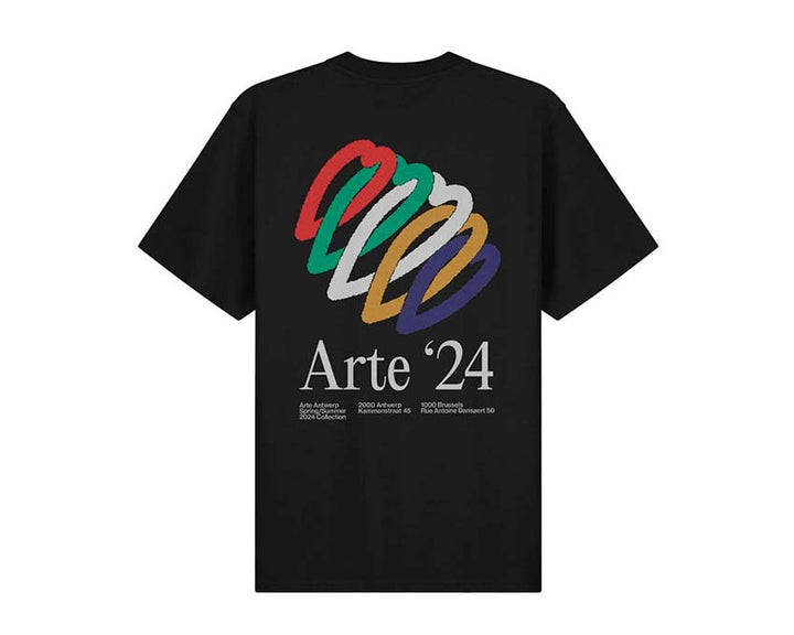 Arte Teo Back Hearts T-Shirt Black SS24-033T