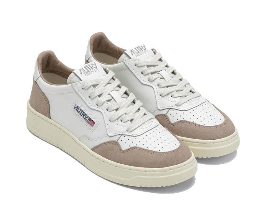 Autry Medalist Low Bicolore vue latérale — cuir bicolore Medalist Low femme