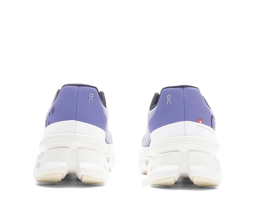 On Cloudmonster Mist Blueberry detail — engineered mesh upper