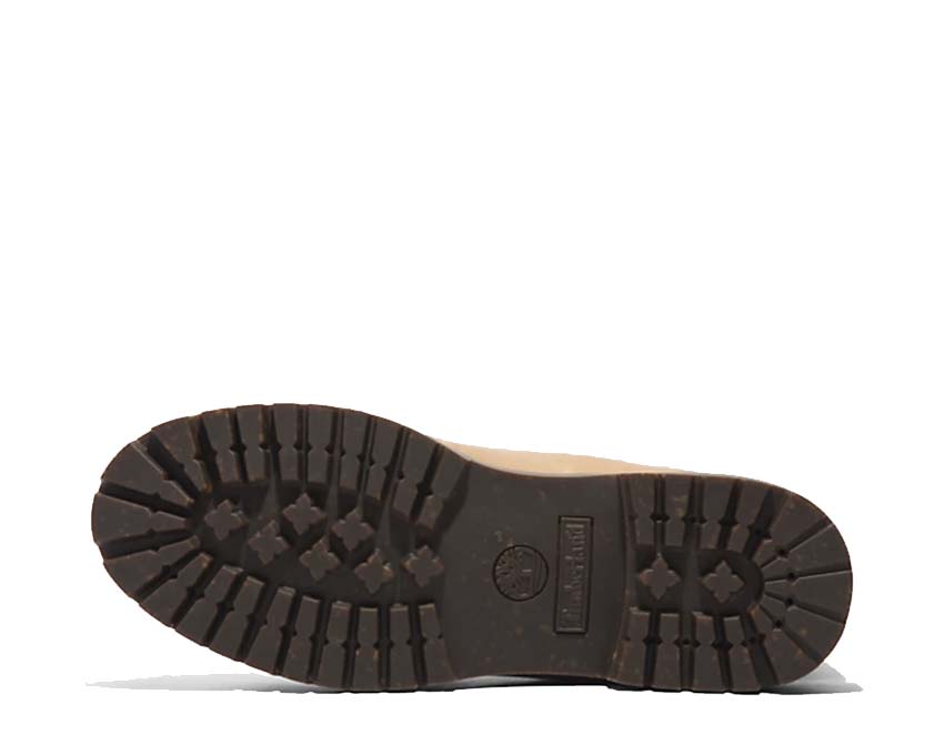 Timberland Heritage 6 Inch Lace Waterproof Beige Grey détail — tige cuir premium