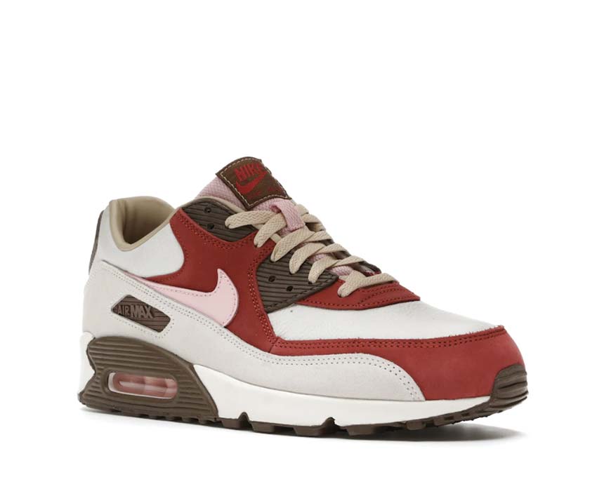 Nike Air Max 90 NRG Sail Sheen Straw vue latérale — tige cuir sheen doré