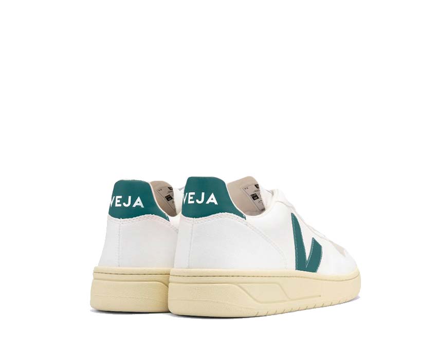 Veja V-10 White/Brittany Sohle — Naturkautschuksohle