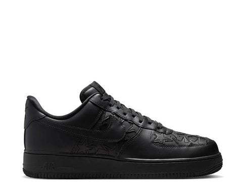 Nike Force 1 '07 Edge noir — sneakers cuir étoiles all-black homme