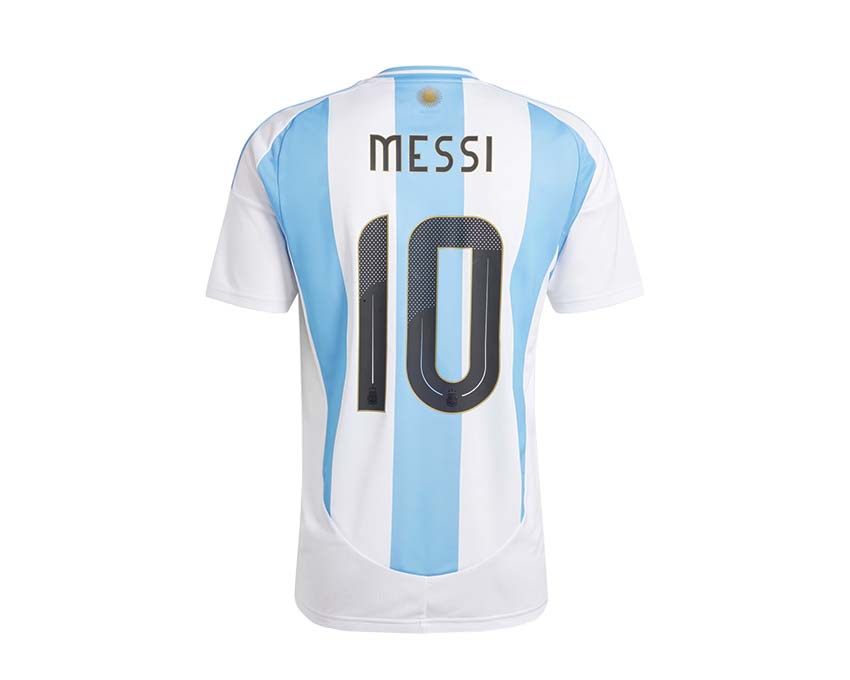 Adidas Maillot Argentine Messi détail col — tissu technique AeroReady
