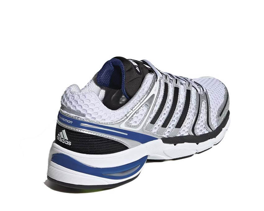 Adidas Adistar Control 5 Cloud White détail — support médio-pied contrôle blanc