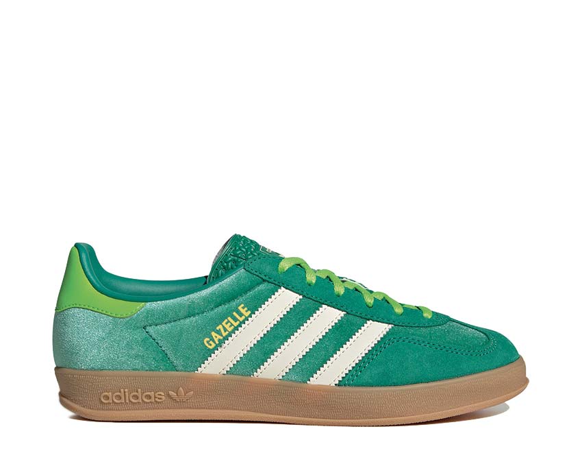 Adidas Gazelle Indoor W Solar Green — sneaker femme daim vert indoor semelle gomme