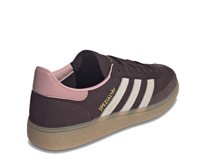 Adidas Handball Spezial Dark Brown détail — empeigne daim marron foncé
