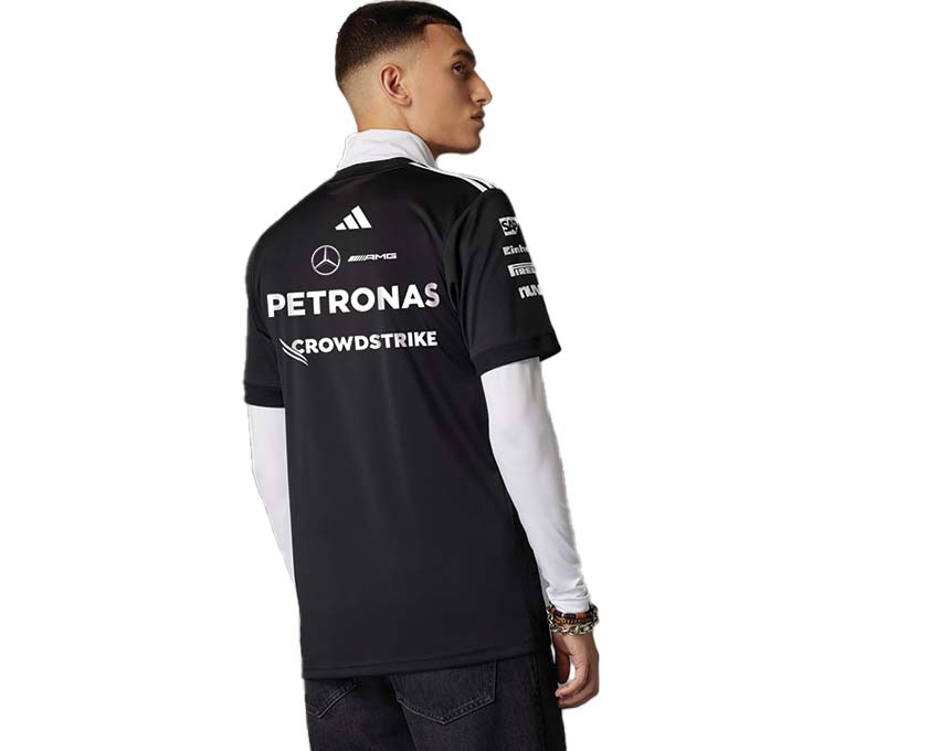 Adidas Mercedes-AMG Petronas F1 Team Jersey Rückseite — Nummer und Sponsoren