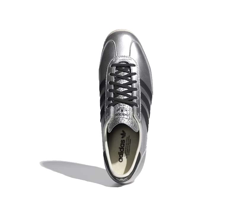 Adidas SL 72 OG Silver Metallic Core Black dettaglio — materiale metallico lucido