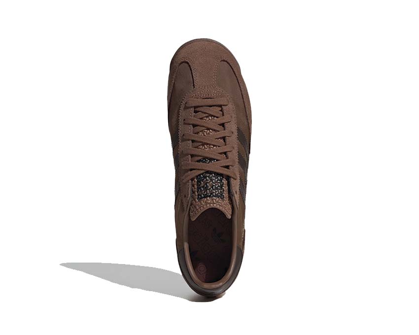 Adidas SL 72 RS W Dark Brown détail — tige suède Preloved Brown et empiècements