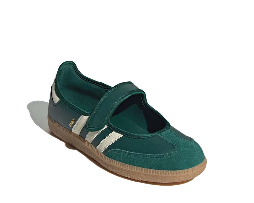 Adidas Samba Jane Collegiate Green Sohle — flache Gum-Signatur-Sohle Samba