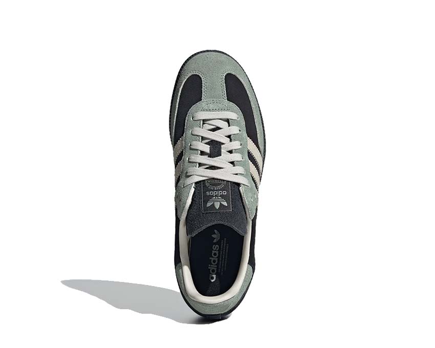 Adidas Samba OG Silver Green — vue trois quarts avant