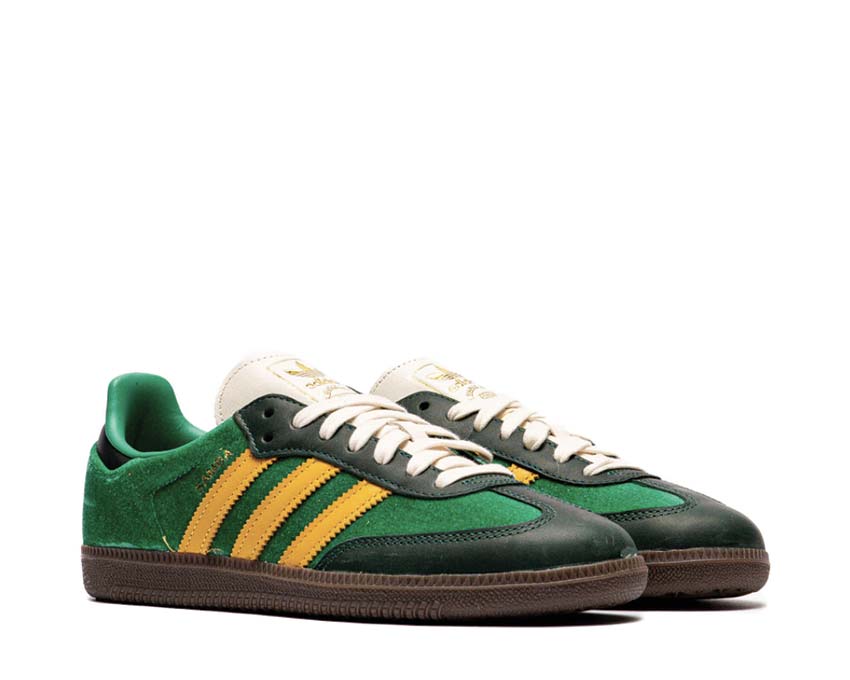 Adidas Samba OG Court Green semelle — semelle caoutchouc gomme plate
