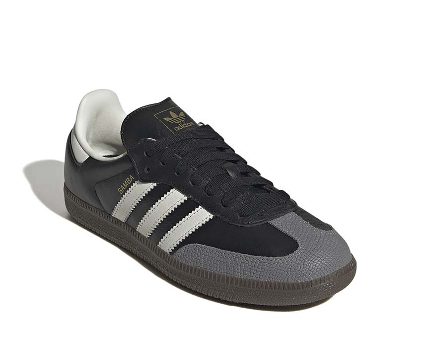 Adidas Samba OG W Black White Gold semelle — semelle gomme naturelle beige