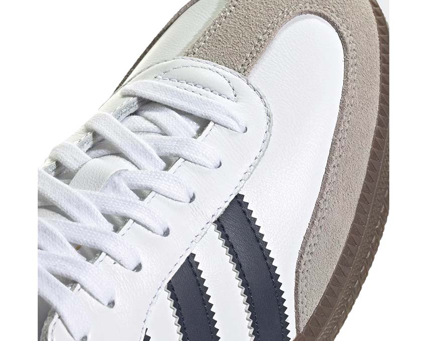 Adidas Samba OG White Night Indigo vista lateral — perfil OG