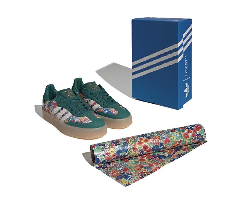 Adidas Samba X Liberty London Clear Sky Sohle — klassische Samba Gummisohle