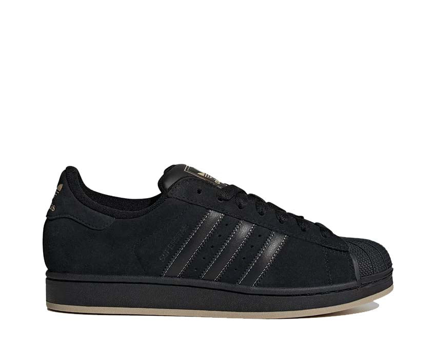 Adidas Superstar II Core Black — unisex schwarzer klassischer Leder Sneaker