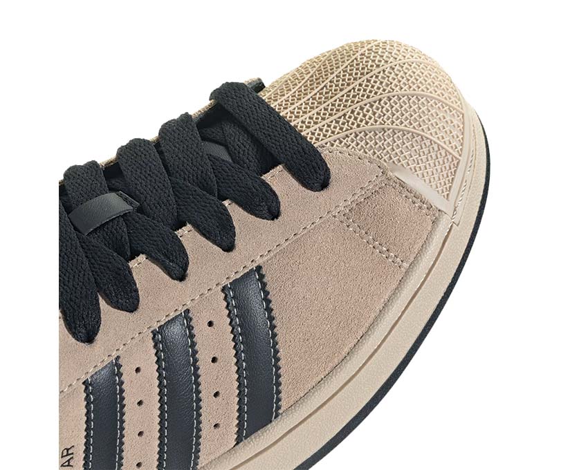 Adidas Superstar II Stone Khaki Seitenansicht — ikonische Zehenkappe
