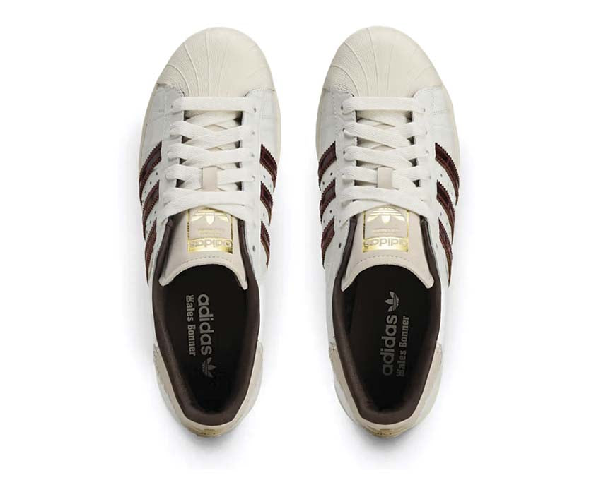 Adidas Superstar x Wales Bonner Weiß — Rückansicht Fersenbereich