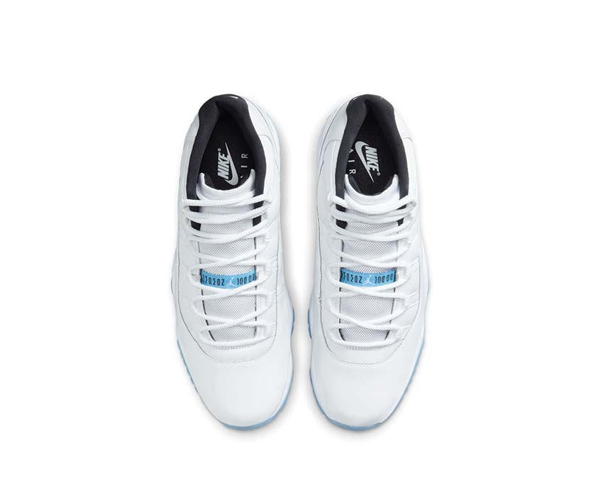 Jordan Air Jordan 11 Retro Legend Blue White Legend Blue Black détail — tige cuir verni bleu
