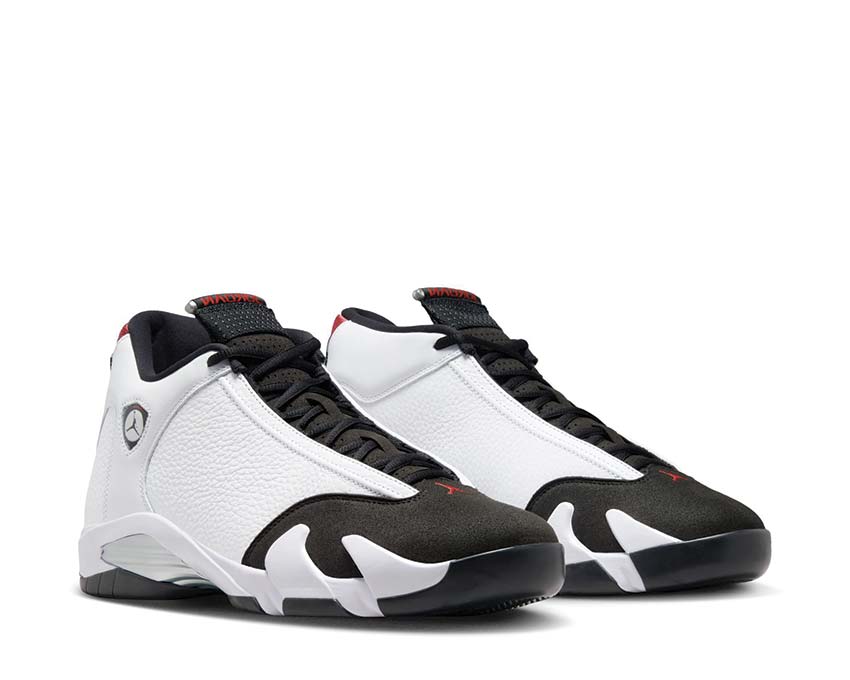 Air Jordan 14 Retro Black Toe White suela — suela Air visible Jordan 14