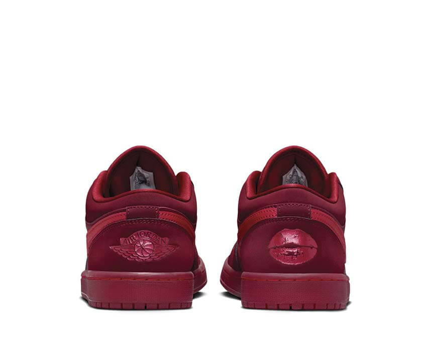 Air Jordan 1 Low SE W Sierra Red arrière — talon Jumpman retro basketball femme