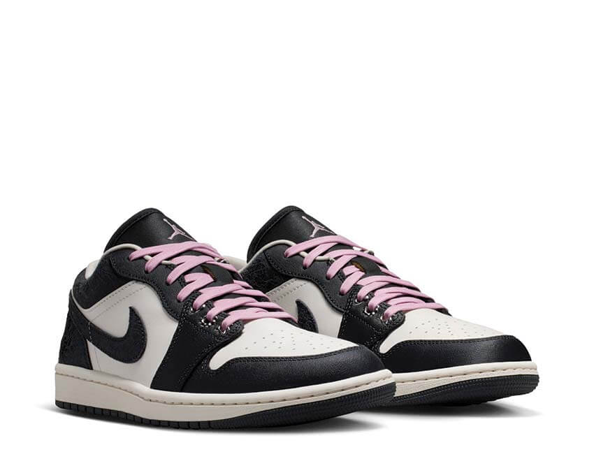Air Jordan 1 Low SE W Iced Carmine dessus — cuir noir rouge OG basketball iconic