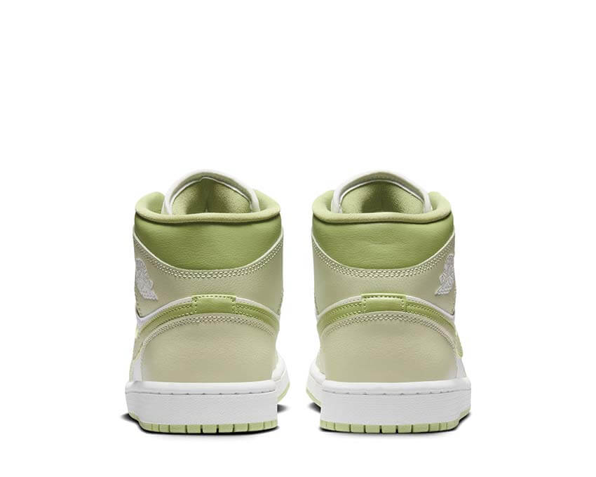 Air Jordan 1 Mid W Olive Aura — talon swoosh Wing Logo olive femme