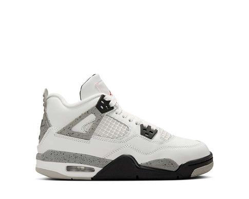 Air Jordan 4 Retro White Cement GS — sneaker enfant blanc ciment Fire Red