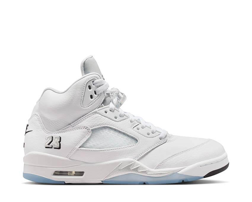Air Jordan 5 Retro OG White Metallic blanc et argent — sneakers retro homme premium