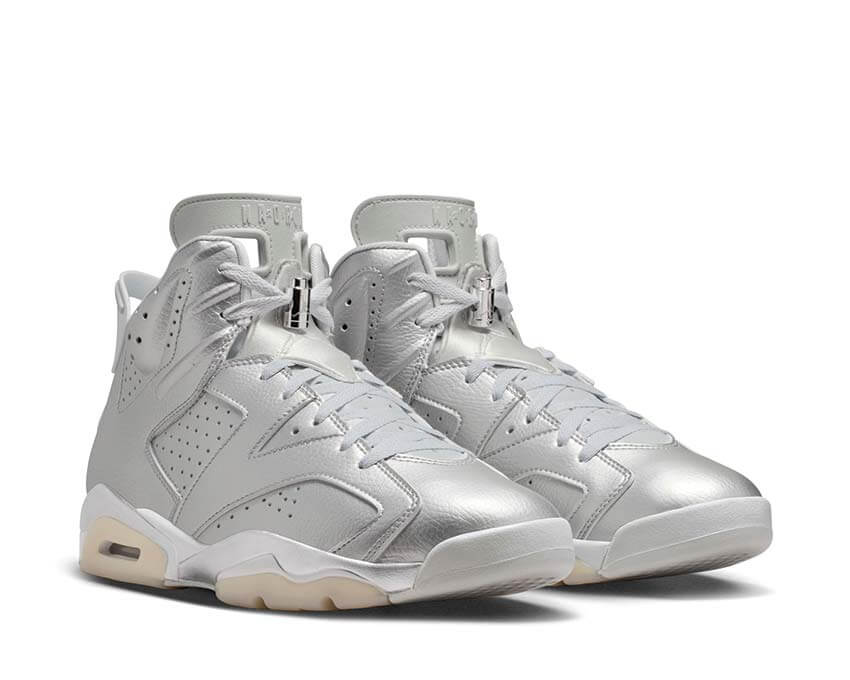Air Jordan 6 Retro x PSG Metallic Silver Sohle — Max Air Einheit transparenter Eis-Effekt