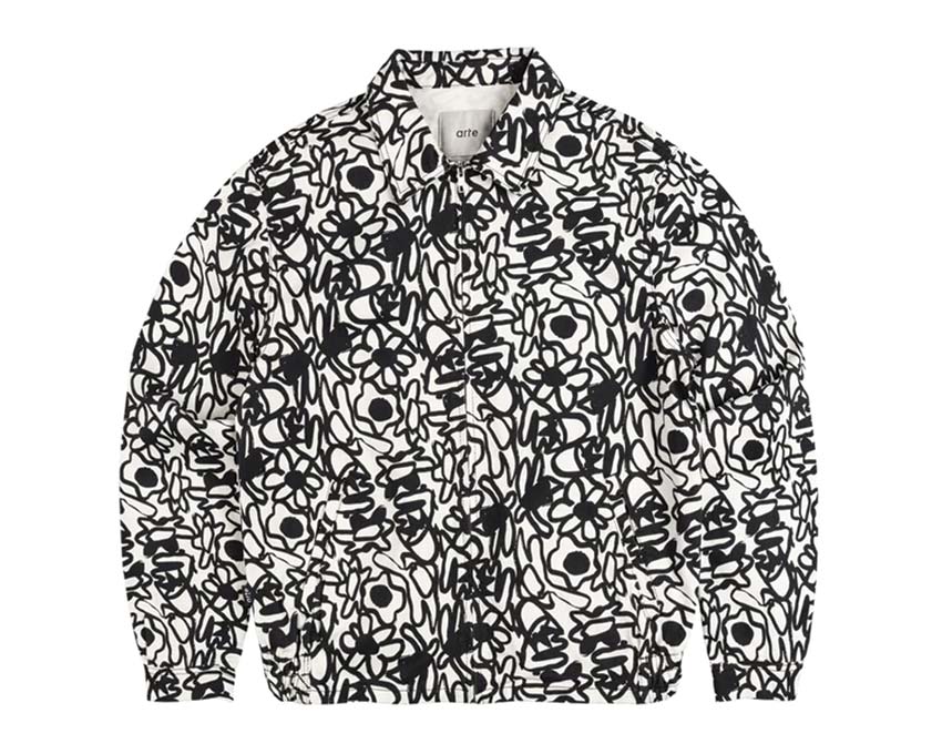 Arte Allover Flowers Jacket White / Black AW24-043J