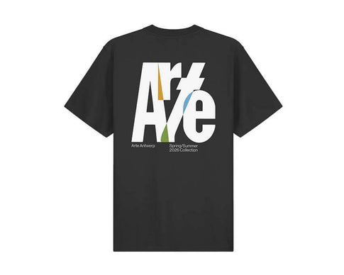 Arte Big Logo Back T-shirt Nero — t-shirt uomo grande logo stampa posteriore