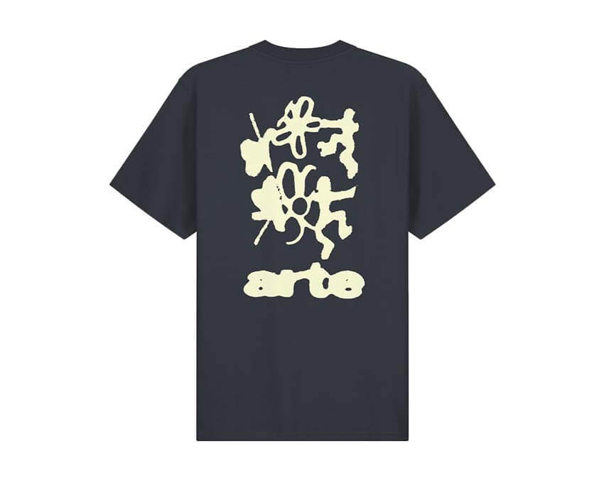 Arte Blurry Back Print Navy — men's t-shirt blurry graphic back print