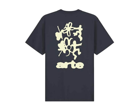 Arte Blurry Back Print Navy — men's t-shirt blurry graphic back print