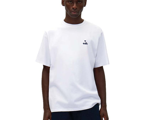 Arte Heart Logo T-shirt White — Herren-T-Shirt Herz-Logo gestickt