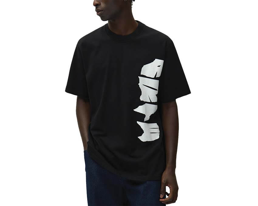 Arte Side Logo T-shirt Noir vue latérale — t-shirt homme coupe regular logo