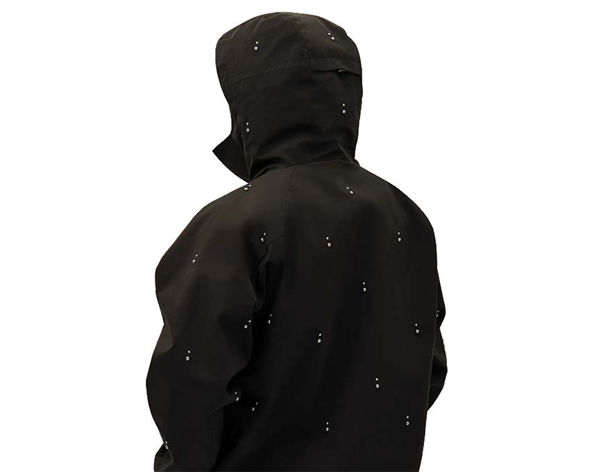 Arte Technical Revits Jacket Black Seitenansicht — Detail technische Nieten