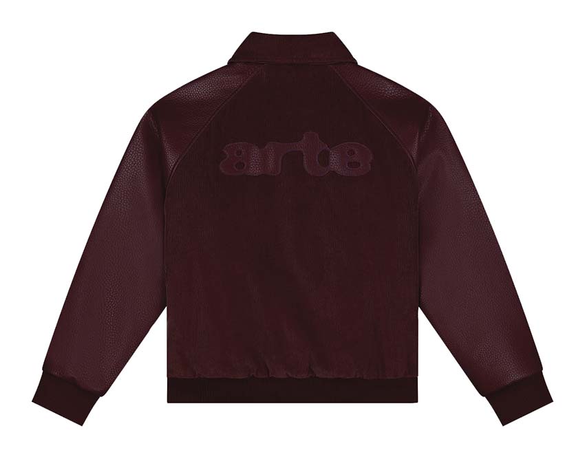 Arte Varsity Jacket Seitenansicht — Unisex Varsity-Jacke Kontrarstärmel