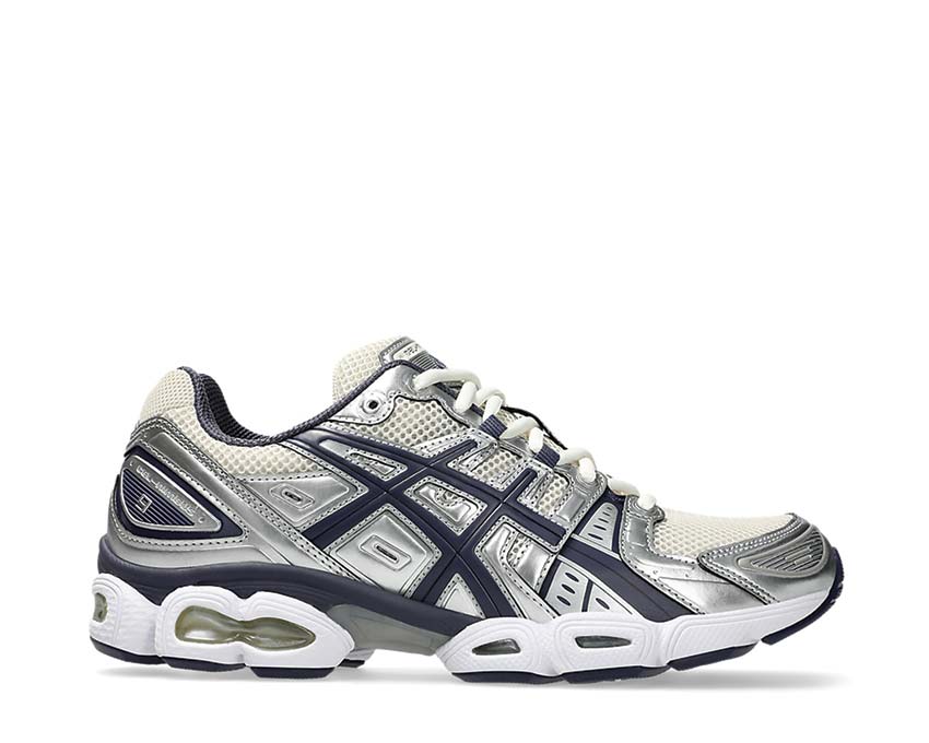 Asics Gel-Nimbus 9 Oatmeal/Indigo Fog — running homme amorti Gel premium